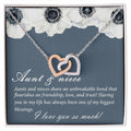Aunt And Niece Necklace Special Niece Necklace Aunt And Niece Gift Niece Keepsakes Gift For Niece From Aunt Interlocking Hearts Necklace