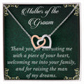 Mother Of The Groom Necklace From Bridemother In Law Necklacegroom'S Mother Interlocking Hearts Necklace Mother Of The Groom Wedding Gift