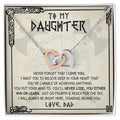 Meaningful Gift For Daughter From Dad Interlocking Hearts Necklace