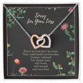 Loss Of Loved One Necklace Loss Of Mother Gift Loss Of Father Gift Sorry For Your Loss Sympathy Gift Sterling Silver Pet Loss Gift Interlocking Hearts Necklace