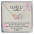 Dad - From My Heart You Are Never Gone - Necklace Interlocking Hearts Necklace