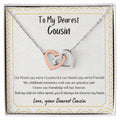 To My Cousin Interlocking Hearts Necklace
