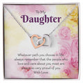 Interlocking Hearts Necklace For Daughter