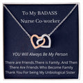 My Badass Co-Worker Nurse Week Special Interlocking Hearts Necklace