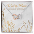 Maid Of Honor Proposal Necklace Maid Of Honor Proposal Gift Box Maid Of Honor Wedding Gift Interlocking Hearts Necklace For Maid Of Honor