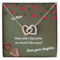So Much Like You Two Hearts Necklace Interlocking Hearts Necklace