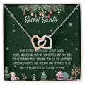 Secret Santa Interlocking Hearts Necklace Message Card