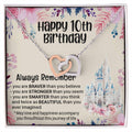 Happy 10Th Birthday Gift For Daughter Gift For 10 Years Old Birthday Teen Girl Daughter Necklace Gift Interlocking Hearts Necklace