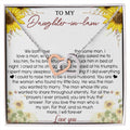 To My Daughter-In-Law Interlocking Hearts Necklace Message Card