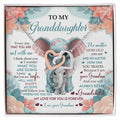 To My Granddaughter Interlocking Hearts Necklace