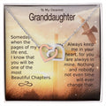 To My Granddaughter – Heart Melt Message Interlocking Heart Necklace💓 Interlocking Hearts Necklace