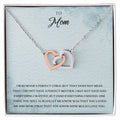 To My Mom Perfect Child Love You Always Interlocking Hearts Necklace