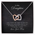 To My Daughter - Keep Me In Your Heart - Necklace Interlocking Hearts Necklace