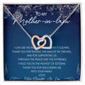To My Mother-In-Law Interlocking Hearts Necklace Message Card