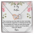 To My Mother Interlocking Heart Necklace Interlocking Hearts Necklace