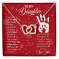 Christmas Gift For Daughter Interlocking Hearts Necklace
