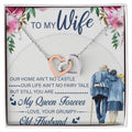 To My Wife Interlocking Hearts Necklace Message Card
