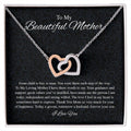To My Beautiful Mother From Groom Interlocking Hearts Interlocking Hearts Necklace