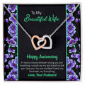 Happy Anniversary Interlocking Hearts Necklace