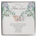 Loss Of Loved One Necklace Loss Of Mother Gift Loss Of Father Gift Sorry For Your Loss Sympathy Gift Sterling Silver Pet Loss Gift Interlocking Hearts Necklace