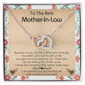 Gift For Mother-In-Law - My Life Is Filled With More Joy - Interlocking Interlocking Hearts Necklace