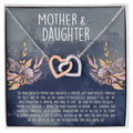 The Love Between A Mother And Daughter Is Forever Interlocking Hearts Necklace