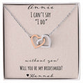 I Can'T Say I Do Without You - Pink Interlocking Hearts Necklace