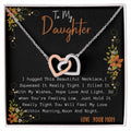 Gift For Daughterdouble Hearts Necklace For Daughter Interlocking Hearts Necklace
