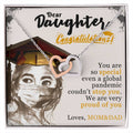 Dear Daughter! Loves Mom&Dad Interlocking Hearts Necklace