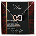 I Need To Say Interlocking Hearts Necklace Roses Edition