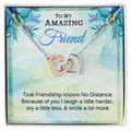 Gift For True Friend - Interlock Heart Necklace Interlocking Hearts Necklace