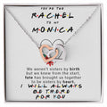 To My Best Friend You'Re The Rachel To My Monica Gift For Best Friend Christmas Gift For Best Friend Bff Necklace Friends Tv Show Interlocking Hearts Necklace
