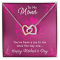 To My Mom Interlocking Hearts Necklace