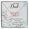 My Angel Dad Necklace Interlocking Hearts Necklace