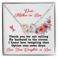 Gift For Mother In Law - Interlocking Heart Necklace Interlocking Hearts Necklace