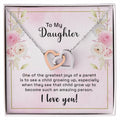 Daughter Gift From Mom Beautiful Two Hearts Interlocked Necklace For Daughter Interlocking Hearts Necklace