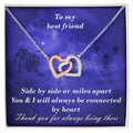 Leo To Scorpio Best Friend Interlocked Hearts Necklace Interlocking Hearts Necklace