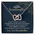 To My Beautiful Granddaughter - You'Ll Always And Forever Be In My Heart - Necklace Interlocking Hearts Necklace