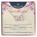 Beautiful Necklace Gift For Amazing Granddaughter Interlocking Hearts Necklace