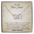 Best Friend - Reason To Smile Necklace Interlocking Hearts Necklace