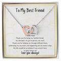 To My Best Friend Interlocking Hearts Necklace