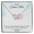 To My Bonus Mom Interlocking Hearts Necklace