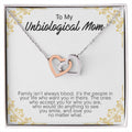 To My Unbiological Mom - Interlocking Hearts Premium Lovecube Interlocking Hearts Necklace