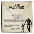 Go Forth And Aim For The Skies Interlocking Hearts Necklace