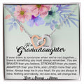 To My Granddaughter Love Always Mema Interlocking Hearts Necklace