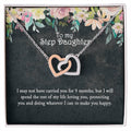 Step Daughter Necklace Stepdaughter Gift Gift From Stepmom Bonus Daughter Interlocking Hearts Interlocking Hearts Necklace