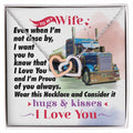 Trucker'S Wife- Interlocking Necklace Interlocking Hearts Necklace