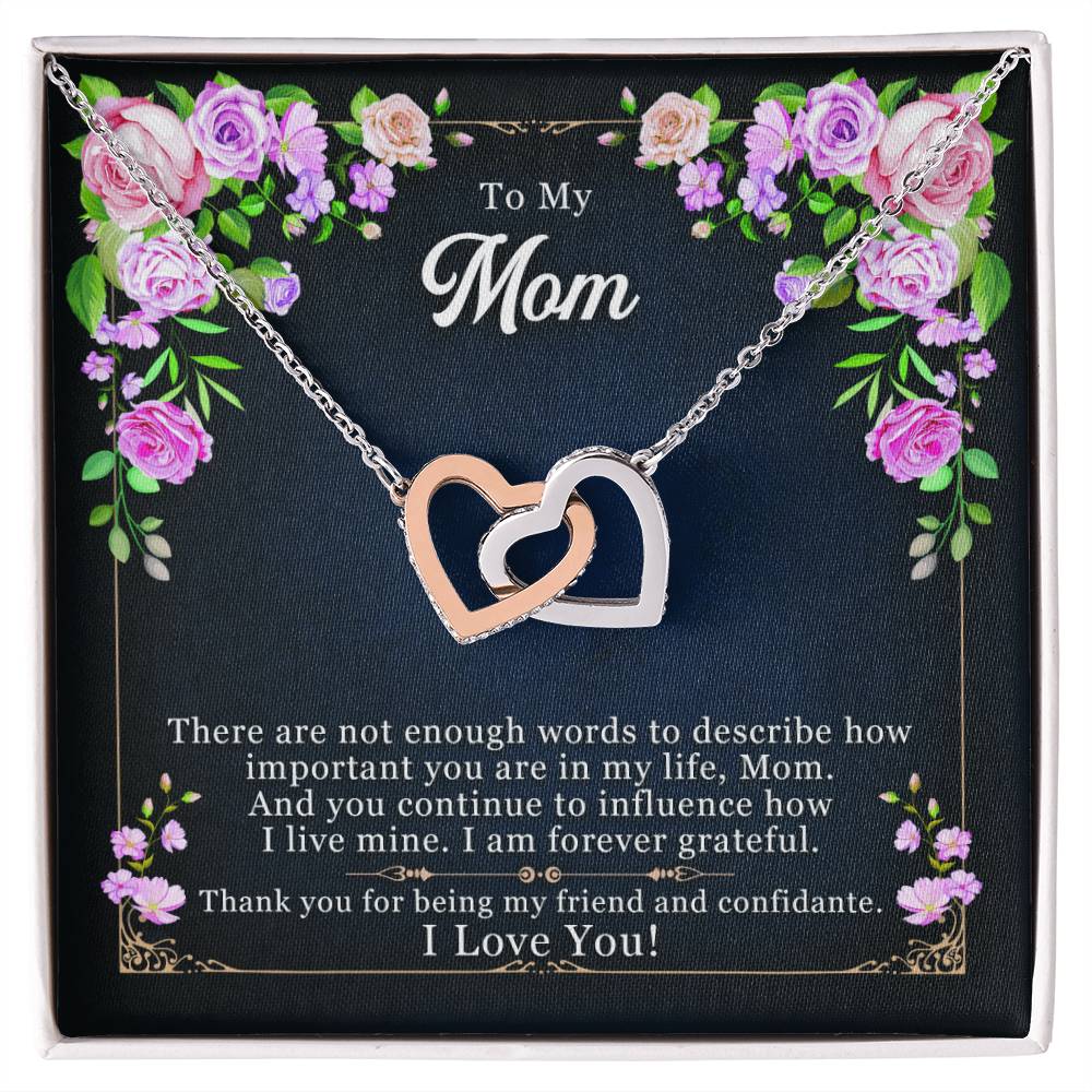 To My Mom - Gift For Mom - Mother'S Day Gift - Interlocking Hearts Necklace
