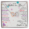 To My Mother In Law Love Family Interlocking Hearts Necklace