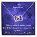 Leo To Aquarius Best Friend Interlocked Hearts Necklace Interlocking Hearts Necklace